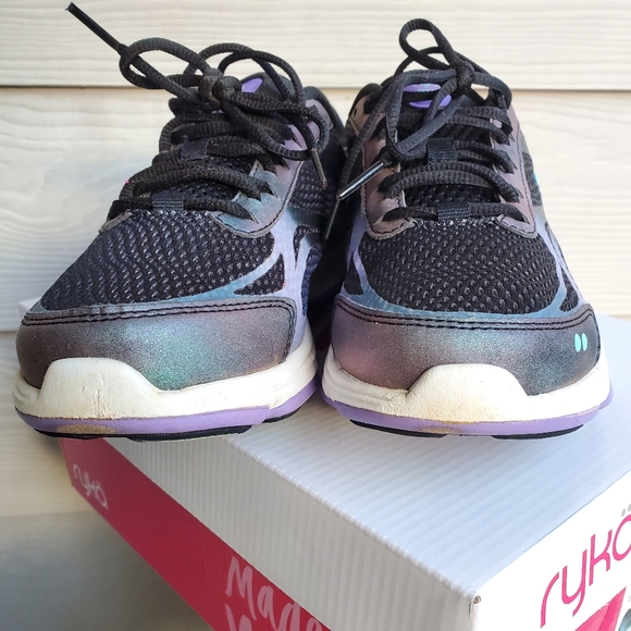 RYKÄ Devo Plus 2 Black/Purple Reflective Walking Sneakers Athletic Tennis Shoes - Picture 6 of 16